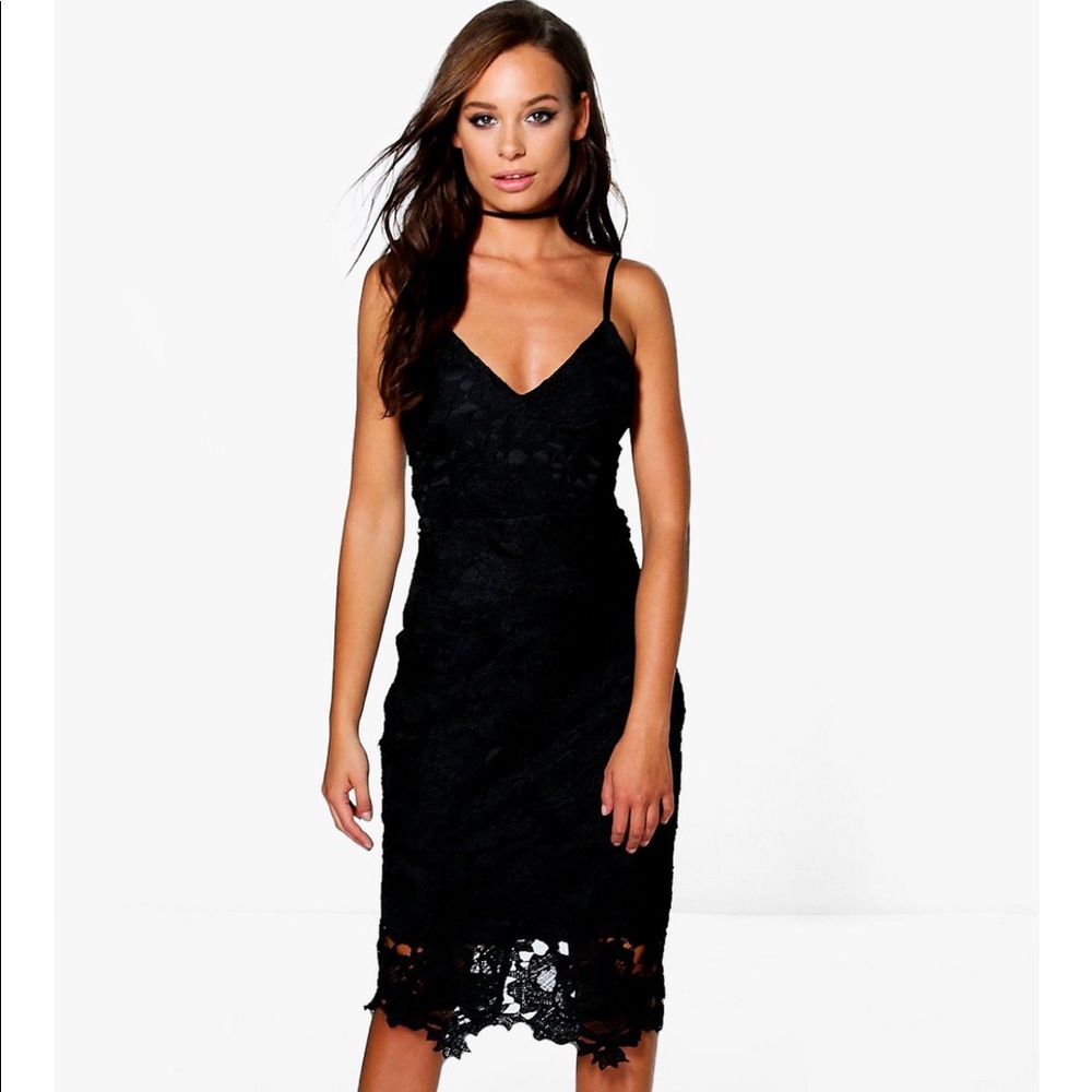 Black lace wedding dress never been worn